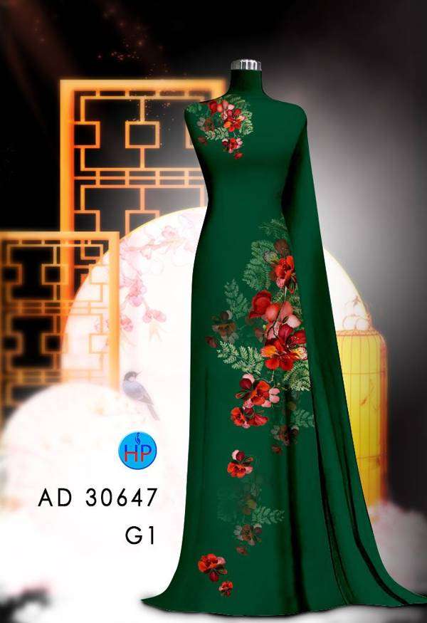 Vải Áo Dài Hoa Phượng AD 30647 43